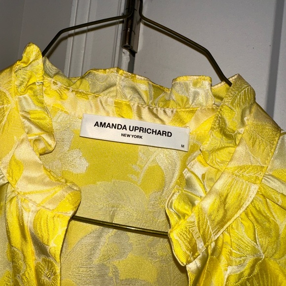 NWOT Amanda Uprichard Sleeveless Saffron Dress yellow medium - Picture 7 of 12